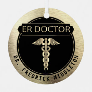 Ornement En Métal ER Doctor 👨 ‍ ⚕️ - Noir et Or