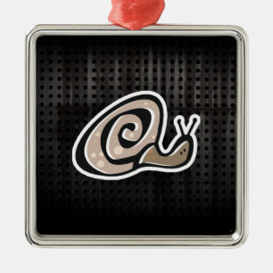 Ornement En Métal Escargot mignon ; Cool