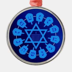 Ornement En Métal Étoile Bleue De David Hanoukka