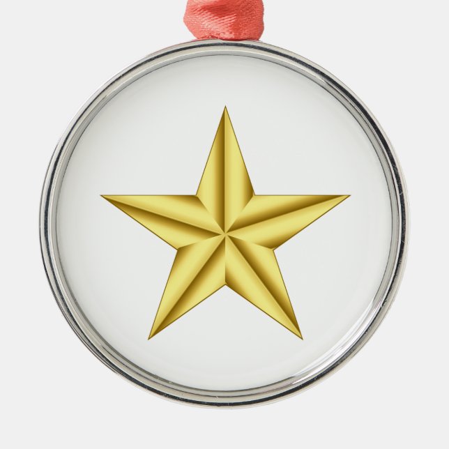 Ornement En Métal Étoile d'or du général militaire (Devant)