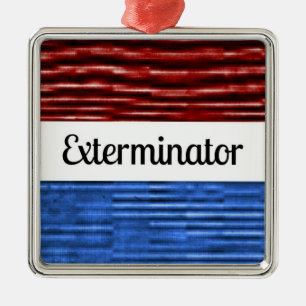 Ornement En Métal Exterminateur Ornament de Noël Patriotique