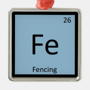 Ornement En Métal Fe - Chimie des sports d'escrime Tableau périodiqu