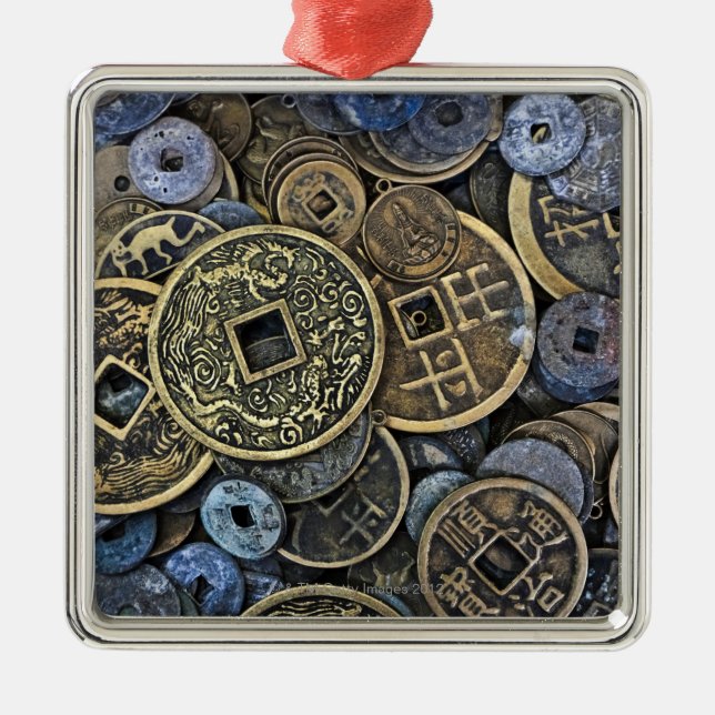 Ornement En Métal Fermez-vous des pièces de monnaie vietnamiennes (Devant)