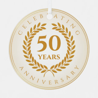 Ornement En Métal Fête de l'Anniversaire. Gold personnalisé