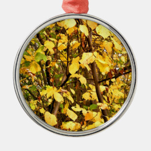ORNEMENT EN MÉTAL FEUILLES D'AUTOMNE