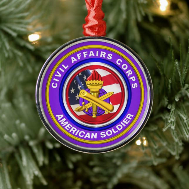 Ornement En Métal Fière Armée Affaires civiles Ancien Noël (Arbre)