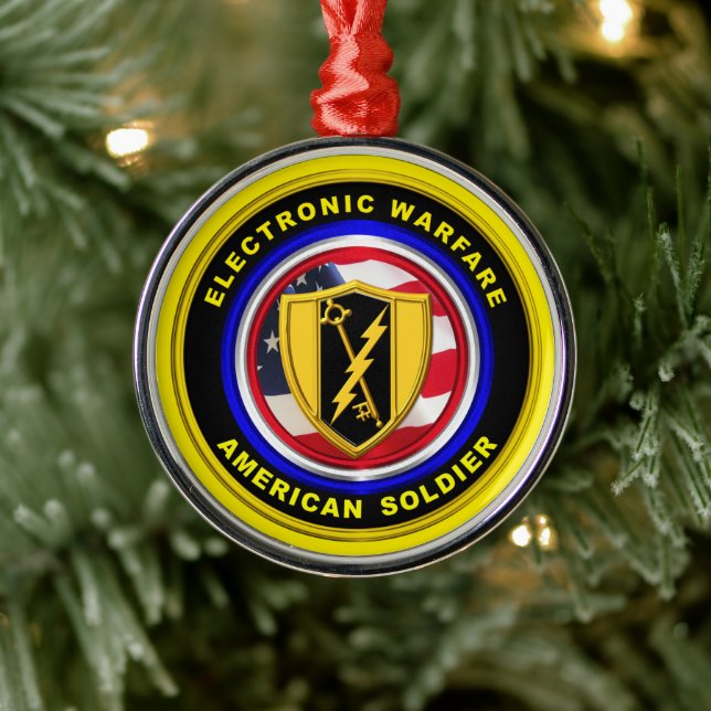 Ornement En Métal Fière armée vétéran guerre électronique Noël (Arbre)