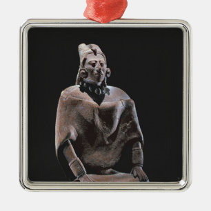 Ornement En Métal Figure de roi assis maya, d'ofJaina d'île