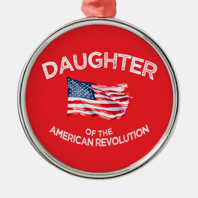 Ornement En Métal Fille de la Révolution américaine DAR Star USA (Devant)