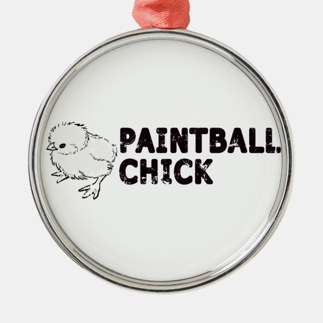 Ornement En Métal Fille de Paintball (Devant)