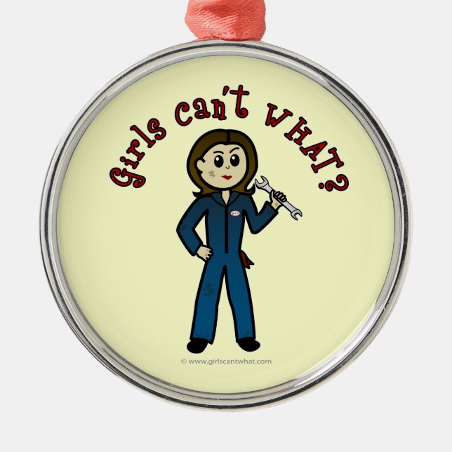 Ornement En Métal Fille mécanique légère (Devant)