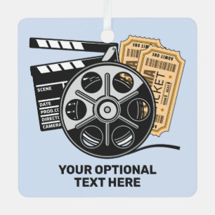 Ornement En Métal Film texte et couleur personnalisé
