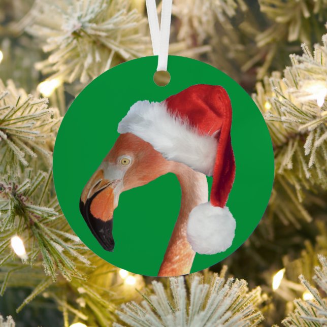 Ornement En Métal Flamant rose de Noël (Insitu)