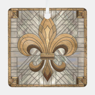 Ornement En Métal Fleur-de-lis - Art de la mosaïque de verre