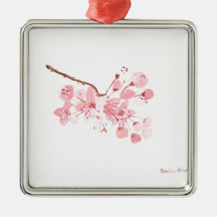 Ornement En Métal fleurs de cerisier arbre rose Japon oriental