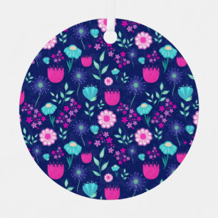 Ornement En Métal Fond à motif floral mignon