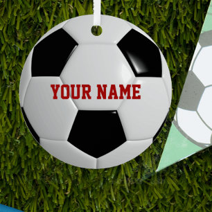 Ornement En Métal Football de balle de football personnalisé