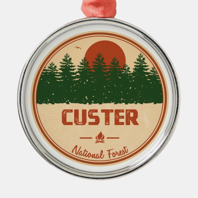 Ornement En Métal Forêt nationale de Custer (Devant)