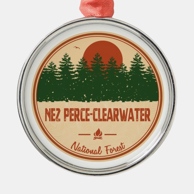 Ornement En Métal Forêt nationale de Nez Perce-Clearwater (Devant)