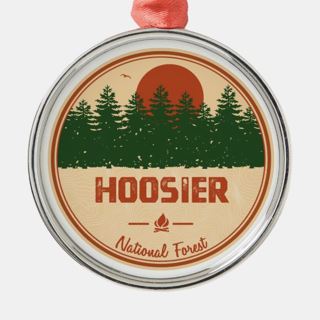 Ornement En Métal Forêt nationale d'Hoosier (Devant)