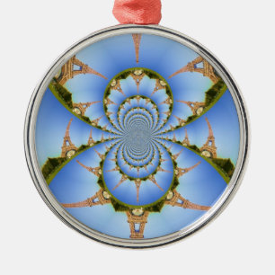 Ornement En Métal France Paris Tour Eiffel Kaleidoscope Bleu Beau
