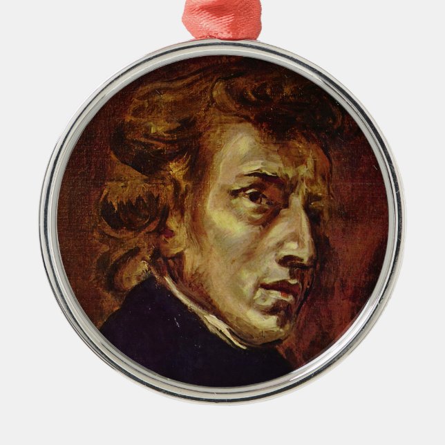 Ornement En Métal Frederic Chopin Portrait par Eugene Delacroix (Devant)