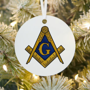 Ornement En Métal Freemason Masonic Carré et Compass Freemasony