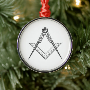 Ornement En Métal Freemason Masonic Noël Wreath Russe
