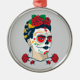 Ornement En Métal Frida Kahlo   El Día de los Muertos