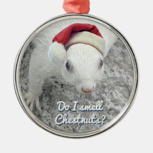 Ornement En Métal Funny Christmas Squirrel