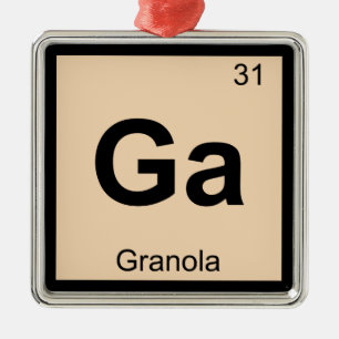 Ornement En Métal GA - Symbole de Tableau périodique de chimie de