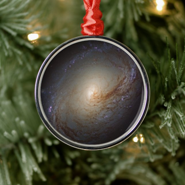 Ornement En Métal Galaxie Lenticulaire Barrée Ngc 3368 (Arbre)