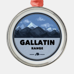 Ornement En Métal Gallatin Range Montana Wyoming Camping