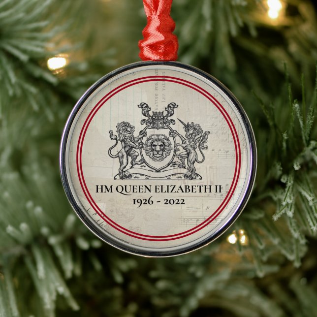 Ornement En Métal Garde Reine Elizabeth II 1926-2022 Noël (Arbre)