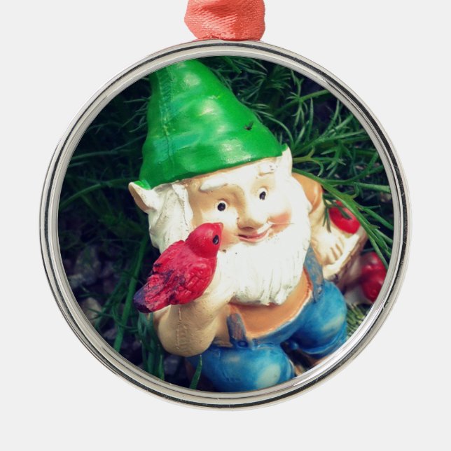 Ornement En Métal Garden Gnome dans ma chamomile#inmygarden (Devant)