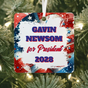 Ornement En Métal Gavin Newsom pour le président politique