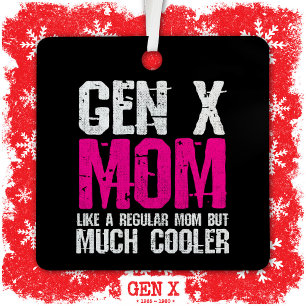 Ornement En Métal Génération X Mom Gen Xer Mom 60s les années 70 80s