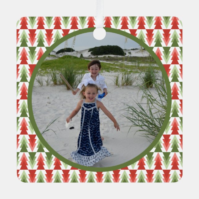 Ornement En Métal Geometric Christmas Tree Grove (Recto)