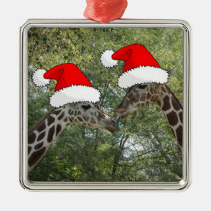 Ornement En Métal Girafe de Noël