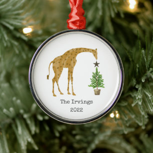 Ornement En Métal Giraffe Arbre de Noël étoile