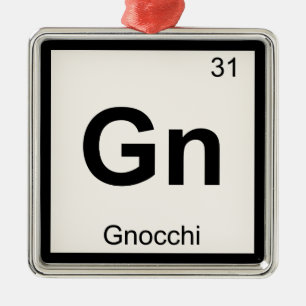 Ornement En Métal Gn - Symbole de table périodique de la chimie des 