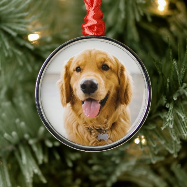 Ornement En Métal Golden Retriever souriant (Arbre)