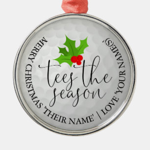 Ornement En Métal Golfeur Amusant Cadeau de Noël Golf Tees La Saison