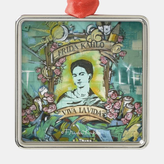 Ornement En Métal Graffiti Frida Kahlo (Devant)