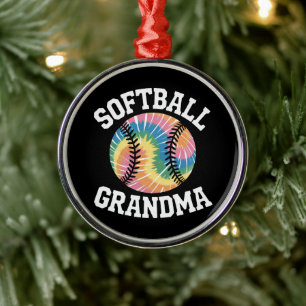 Ornement En Métal Grand-mère de softball