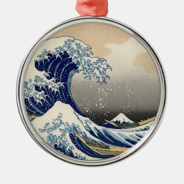 Ornement En Métal Grande vague Kanagawa peinture japonaise (Devant)