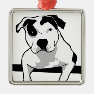 Ornement En Métal Graphique d'à l'os de pitbull