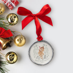 Ornement En Métal Graphique de la forêt de Bambi "Deer To My Heart"