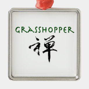 Ornement En Métal Grasshopper avec le symbole "Zen"