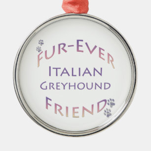 Ornement En Métal Greyhound Furever italien